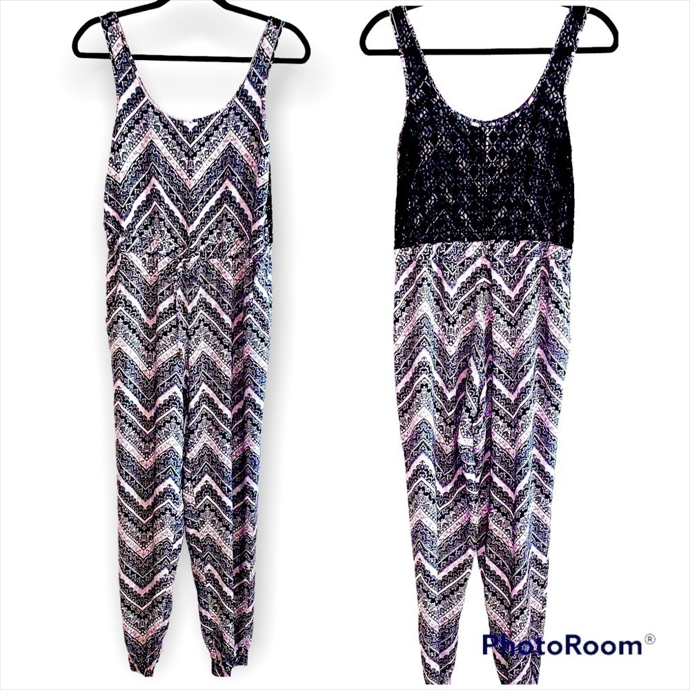 Bethany Mota Floral Paisley Jumpsuit Small